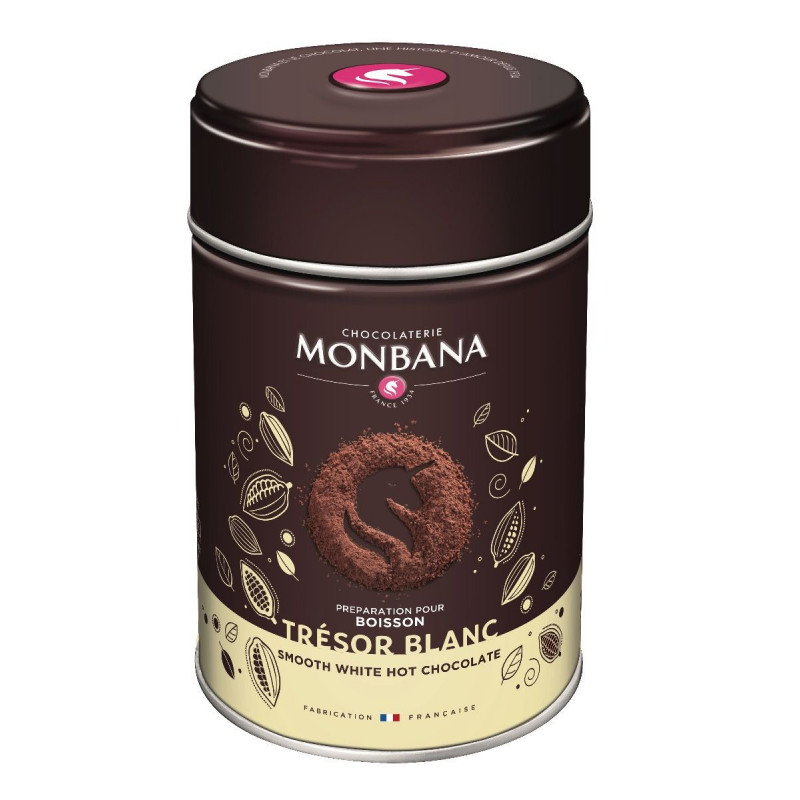 Chocolat en Poudre «Trésor de Chocolat Blanc» 200g - Monbana Chocolat en Poudre «Trésor de Chocolat Blanc» 200g - Monbana
