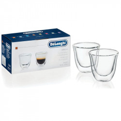 Lot de 2 tasses expresso double paroi Delonghi
