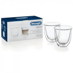 Lot de 2 tasses cappuccinos double parois Delonghi