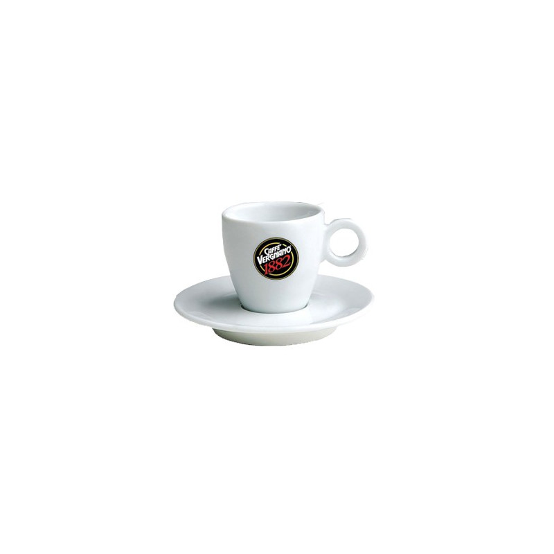6 tasses et sous-tasses espresso blanches Vergnano 6 tasses et sous-tasses espresso blanches Vergnano