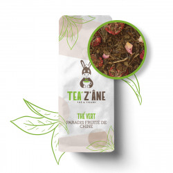 Mélange de thés verts de Chine aromatisé Fraise Framboise