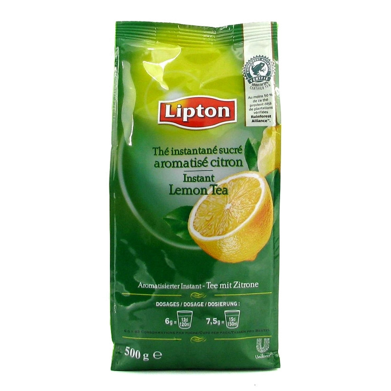 Thé citron Lipton - Poche de 500g - Distributeur automatique Thé citron Lipton - Poche de 500g - Distributeur automatique