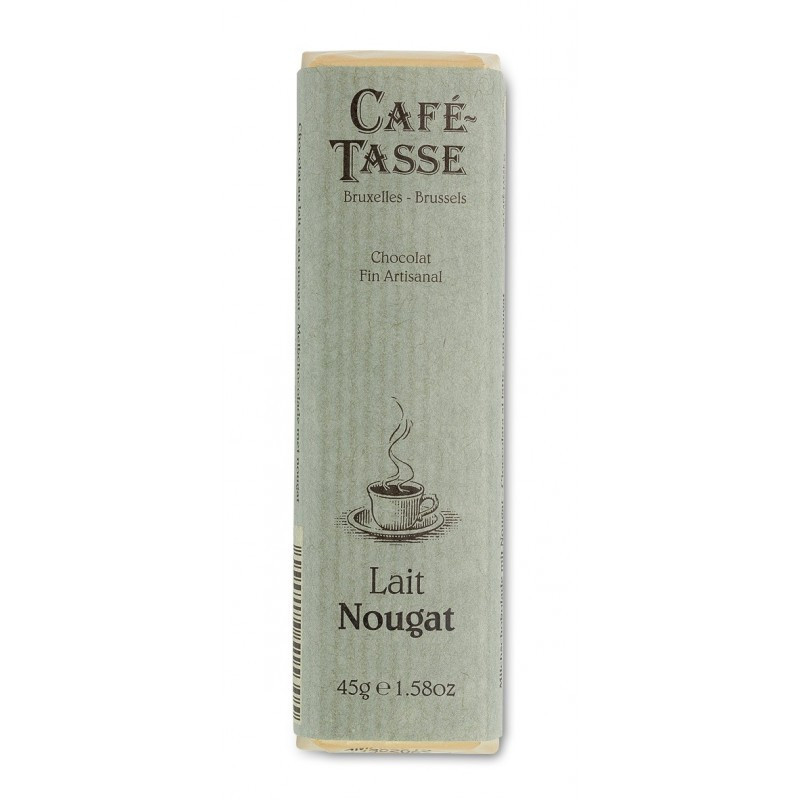 Barre de chocolat au lait et nougat Café-Tasse - 45g Barre de chocolat au lait et nougat Café-Tasse - 45g