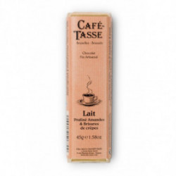 Barre de chocolat lait praliné amande Café-Tasse - 45g