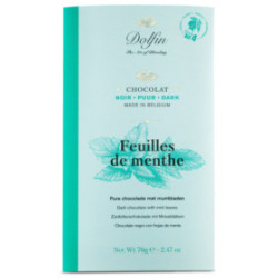 Tablette 70g - Noir & Feuilles de Menthes