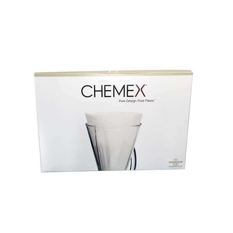 Boite de 100 filtres blanc pour Chemex 3 tasses Boite de 100 filtres blanc pour Chemex 3 tasses