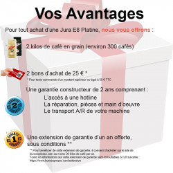 Les avantages à l'achat d'une E8 Platine