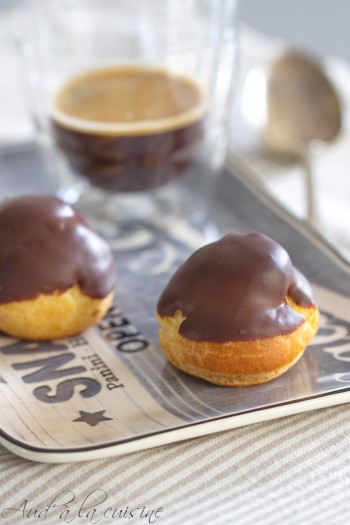 Choux caramel, beurre salé, chocolat