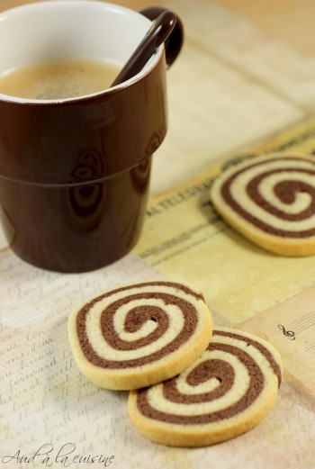 Sablés spirale amande & chocolat